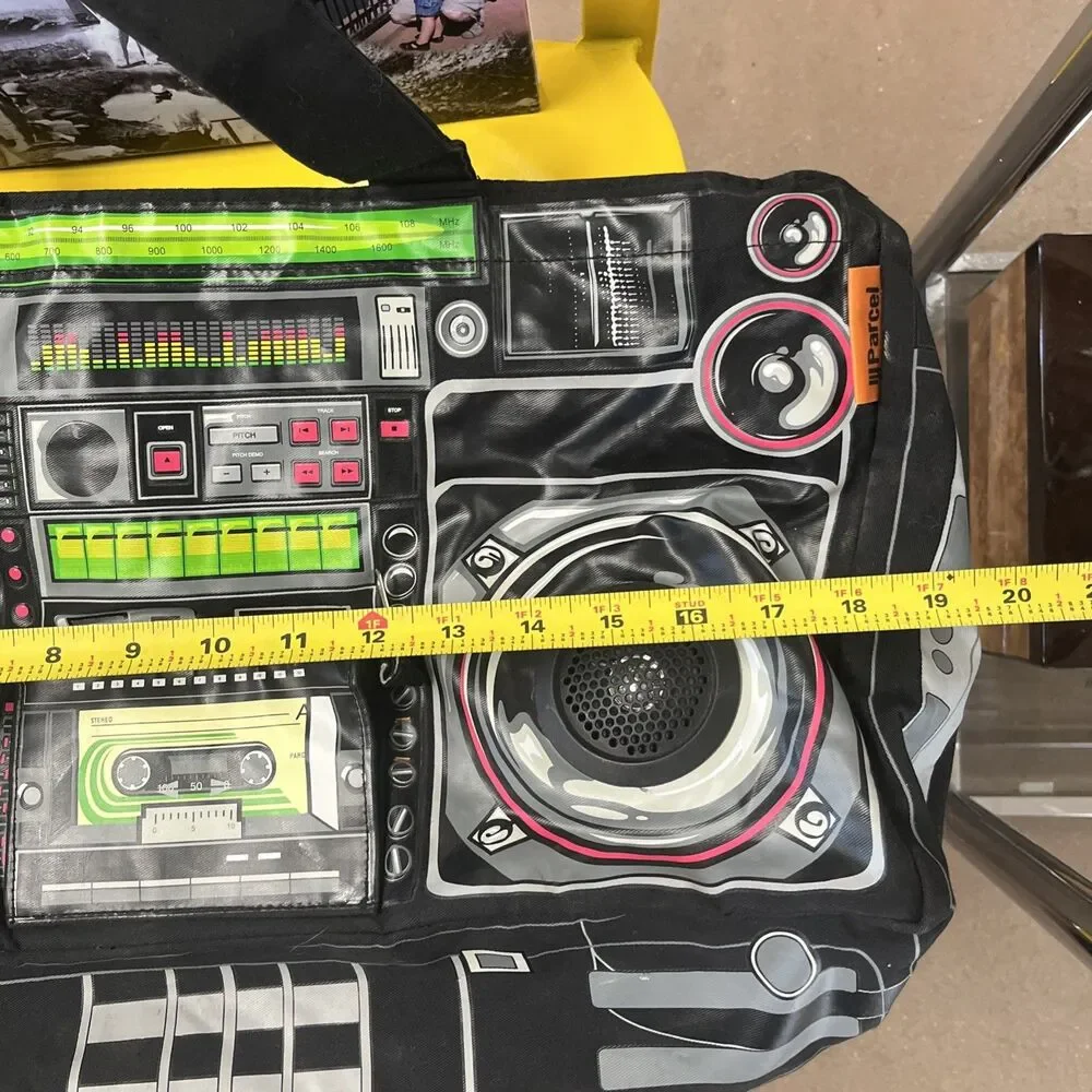 Vintage Y2K Loop NYC III Parcel Boombox Cassette Tote Bag w/ Real Speakers